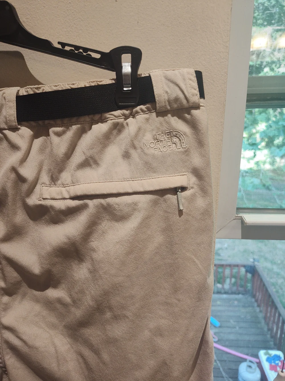 The North Face Men's Beige Outdoor Utility Shorts with Webbing Belt